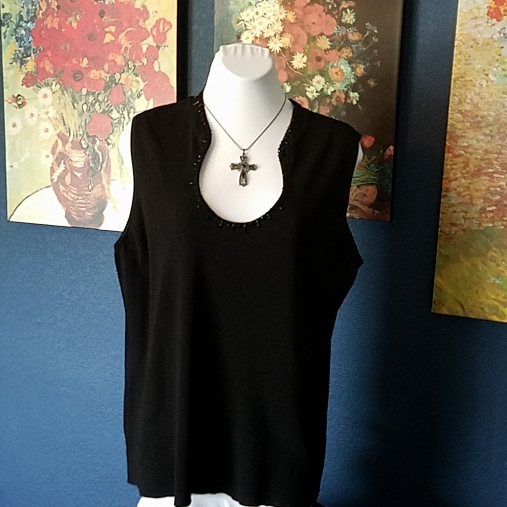 Blk Sleeveless Top 18/20